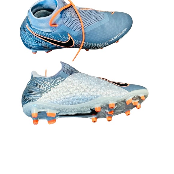 Nike Phantom Vision Cleats - Light Gray and Bright Orange main image 11